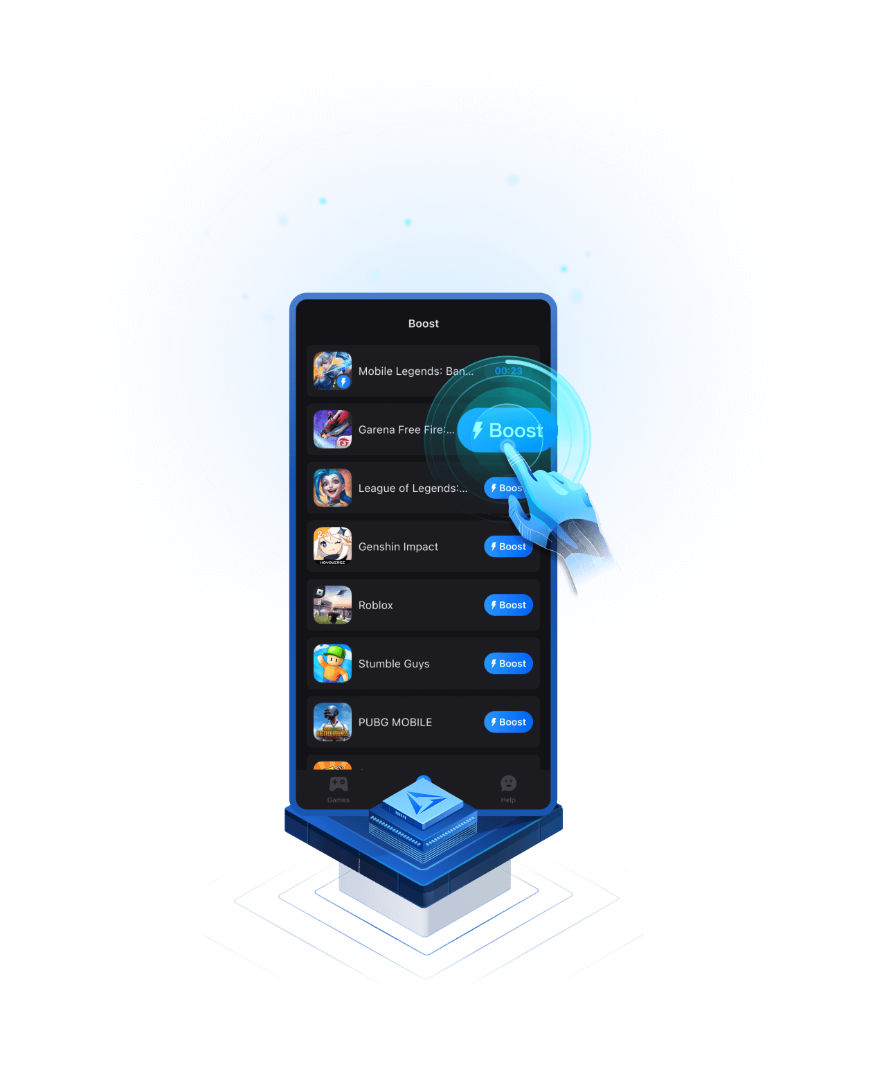 Mobile Game Booster, easy to use